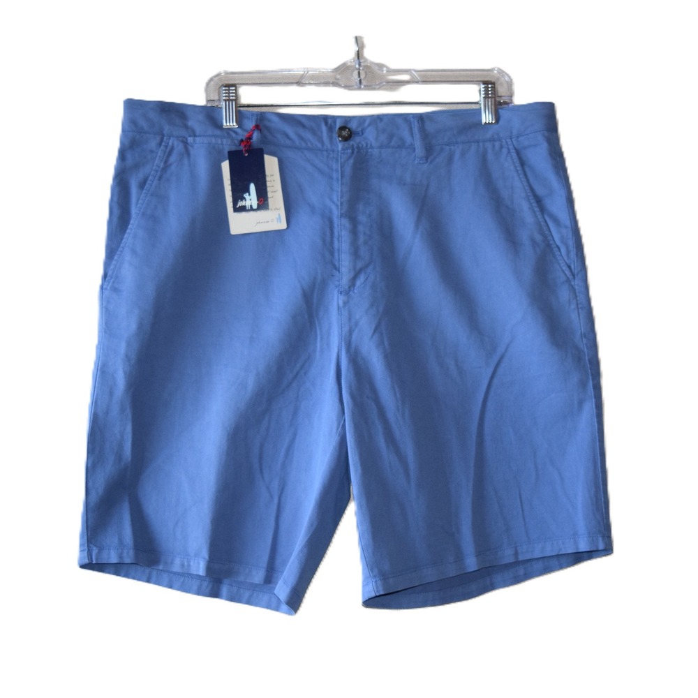 Johnnie-O Cabrillo Shorts Men 38 Azure Blue NEW Flat Front West Coast Prep